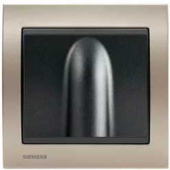 Sortie De Cable Anthracite Delta Iris + Plaque Métal Champagne - SIEMENS - SIEMENS