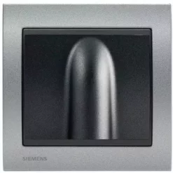 Sortie De Cable Anthracite Delta Iris + Plaque Métal Texturé Alu Silver - SIEMENS - SIEMENS