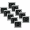 LOT De 10 Prises 2P+T Anthracite Delta Iris + Plaques Métal Texturé Alu Silver - SIEMENS - SIEMENS