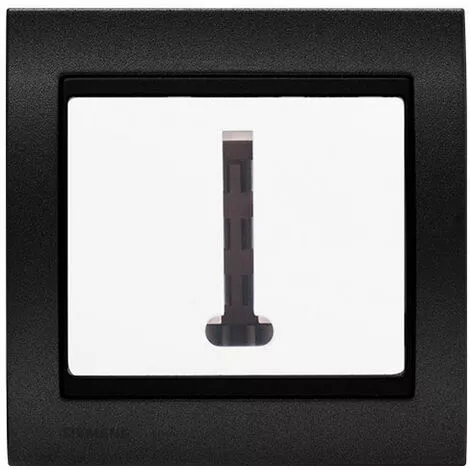 Prise Téléphone Blanc Delta Iris + Plaque Métal Texturé Alu Noir - SIEMENS - SIEMENS 1 Prise Téléphone Blanc Delta Iris + Plaque Métal Texturé Alu Noir - SIEMENS - SIEMENS