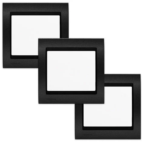 LOT 3 Va Et Vient Blanc Delta Iris + Plaque Métal Texturé Alu Noir - SIEMENS - SIEMENS 1 LOT 3 Va Et Vient Blanc Delta Iris + Plaque Métal Texturé Alu Noir - SIEMENS - SIEMENS